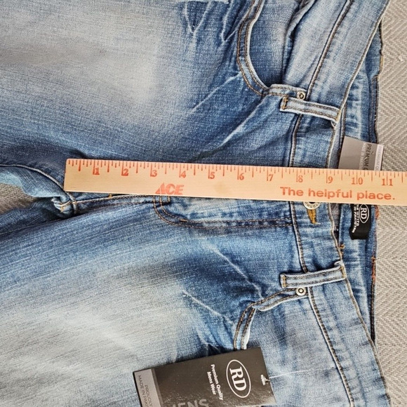 RD Jeans Men's Size W34 L32 Blue Boot Cut Premium Denim Pocket Embroidery - Picture 5 of 12